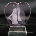 Personalized 3D Laser Etched K9 Pink Crystal Heart Awards Crystal Birthday, Wedding Gifts Souvenirs